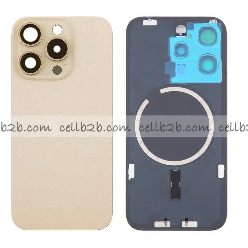 Tapa Trasera Cristal con Soporte para iPhone 16 Pro Max Color Desierto