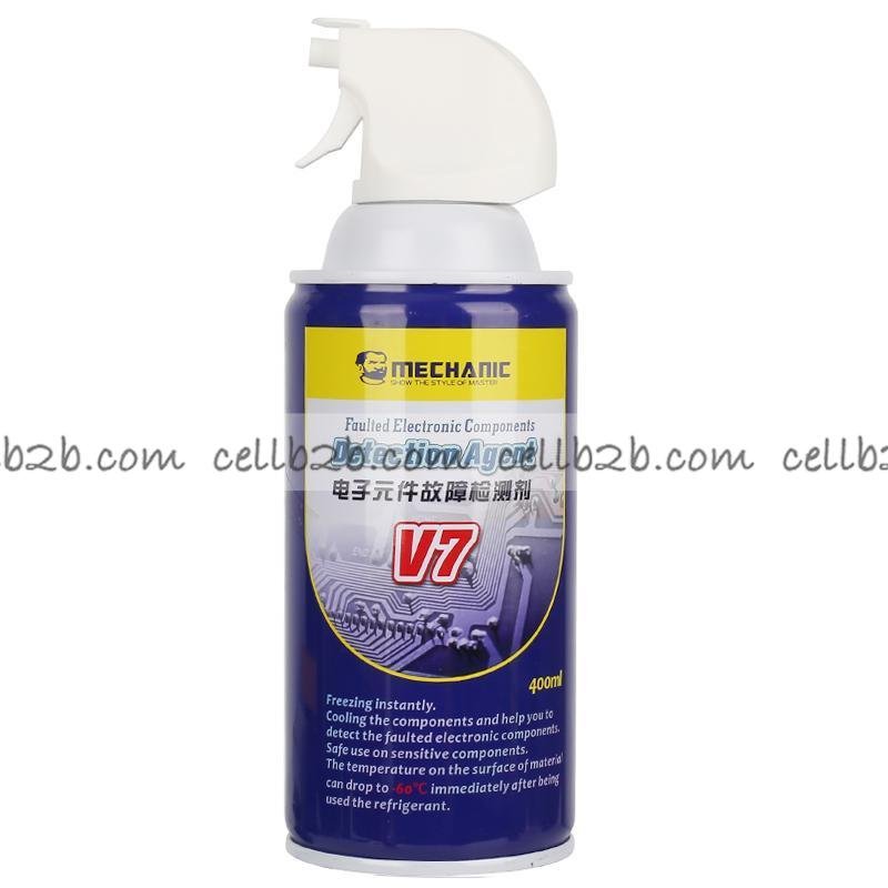 MECHANIC V7 Agente de Detección de Fallos de Componentes Electrónicos  400ML No Conductivo No Hay Daños en el Circuito de la Placa Base Enfriamiento Rápido