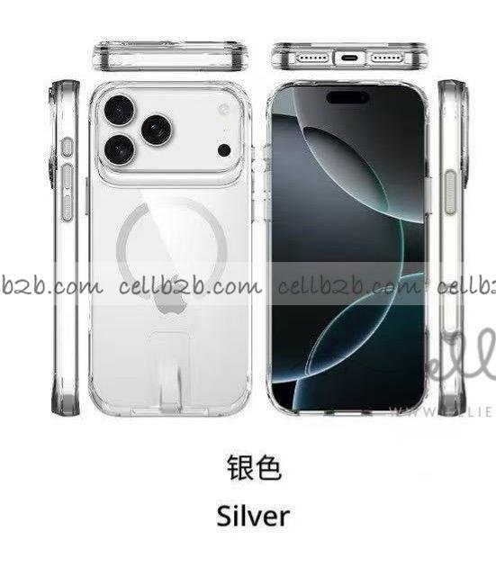 Funda Magsafe Transparente con Soporte de Mesa Taurus para iPhone 17 Pro Max