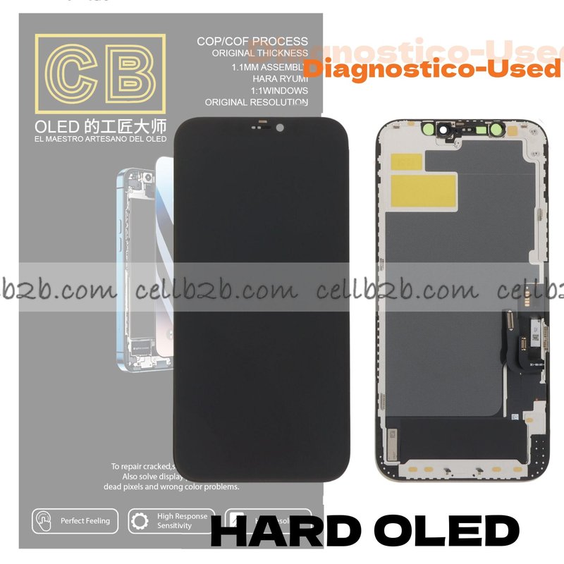 Pantalla « CB Hard OLED Diagnostic-Used » iPhone 12 / 12 Pro Control IC Reemplazable LCD+TACTIL Completo
