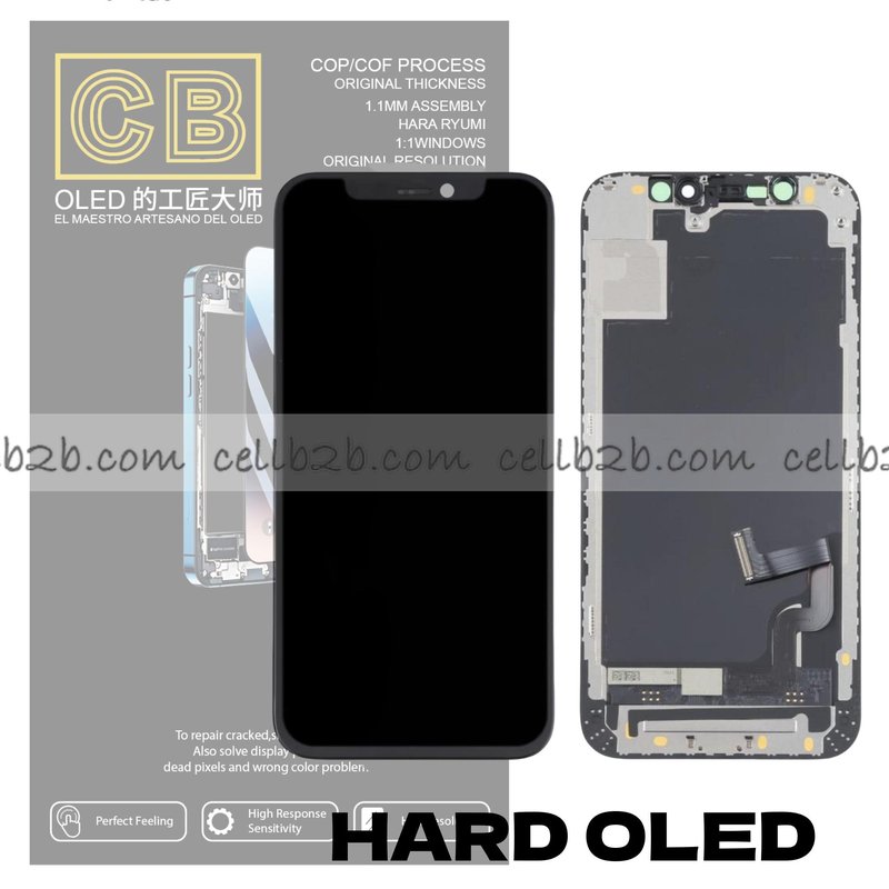 Pantalla « CB HARD OLED » iPhone 12 Mini control IC Reemplazable LCD+TACTIL Completo
