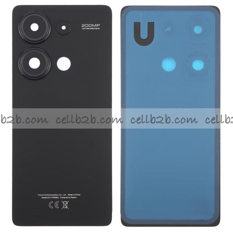 Tapa Trasera Xiaomi Redmi Note 13 4G Negra Original CON LENTE