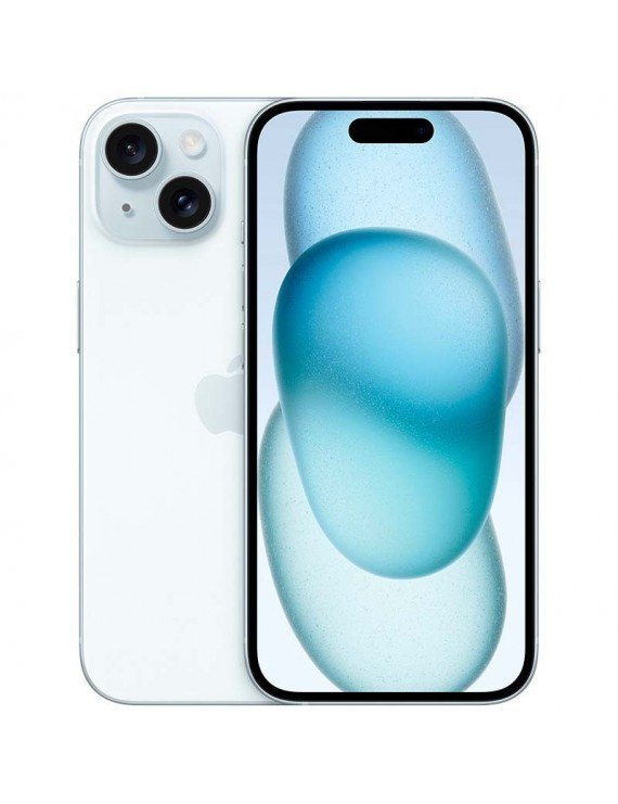 *Móvil iPhone 15 - 128GB Azul Claro Grado B+, Salud de Batería 84% SIM Física (USADO)