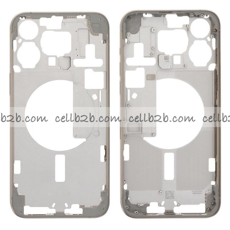 Carcasa Frontal para iPhone 15 Pro Max Titanic Natural
