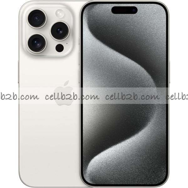 *Móvil iPhone 15 Pro - 128GB Blanco Grado A, Salud de Batería 85%+ SIM Física (USADO)