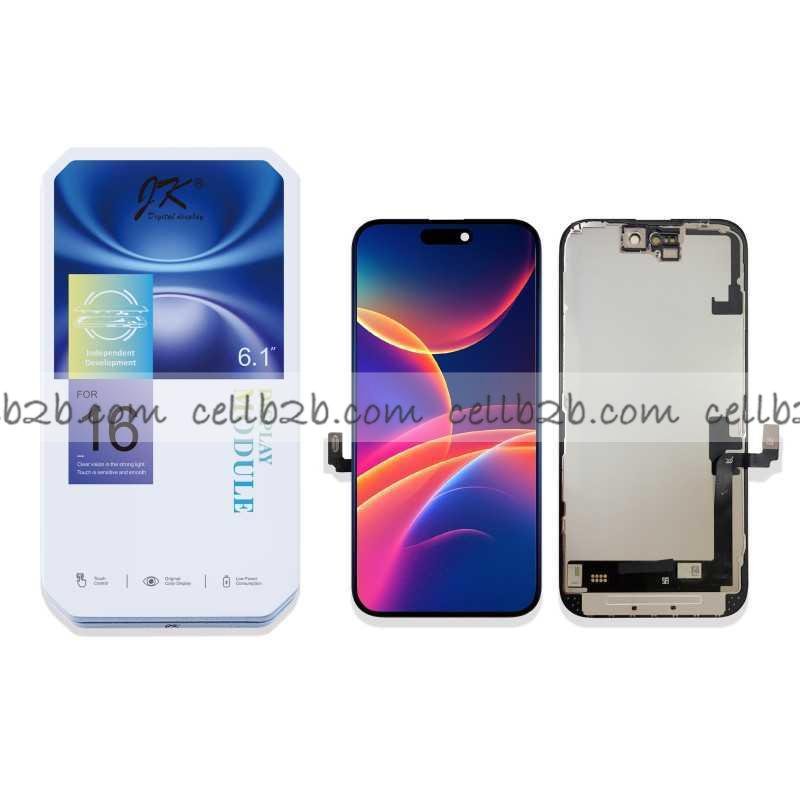 *Pantalla iPhone 16 JK INCELL FHD LCD+Táctil Negra Completa (Control IC reemplazable)