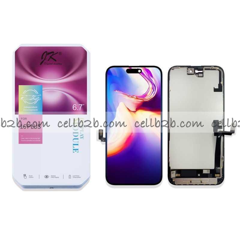 *Pantalla iPhone 16 Plus JK INCELL FHD LCD+Táctil Negra Completa (Control IC reemplazable)