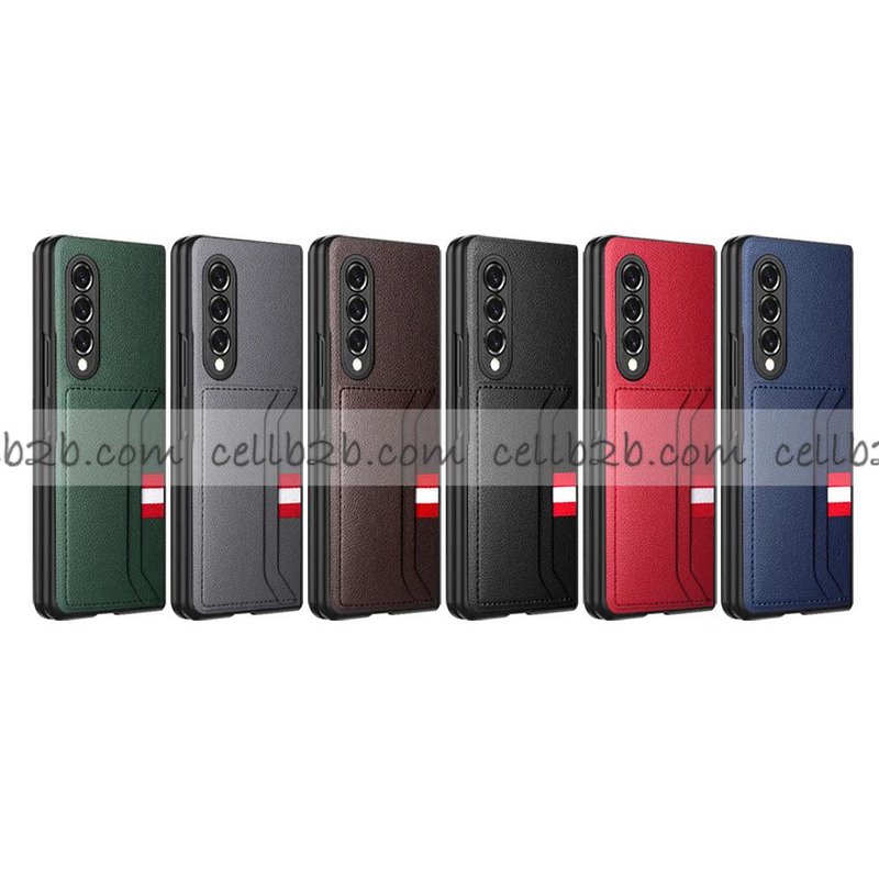 Funda de piel con Tarjetero para Samsung Z Fold 6