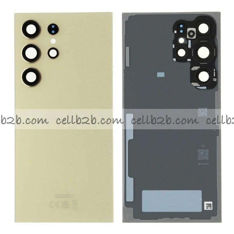 Tapa Trasera para Samsung S24 Ultra S928B Amarilla CON LENTE