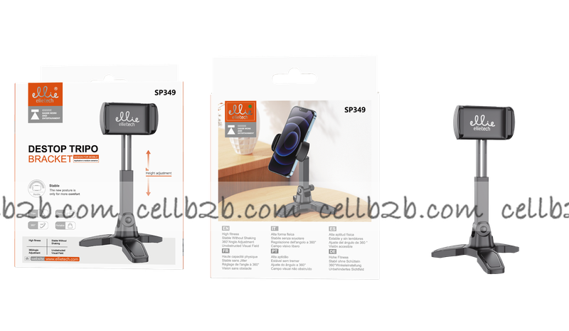 Ellietech SP349 Soporte de Mesa con Tripote Universal para Moviles