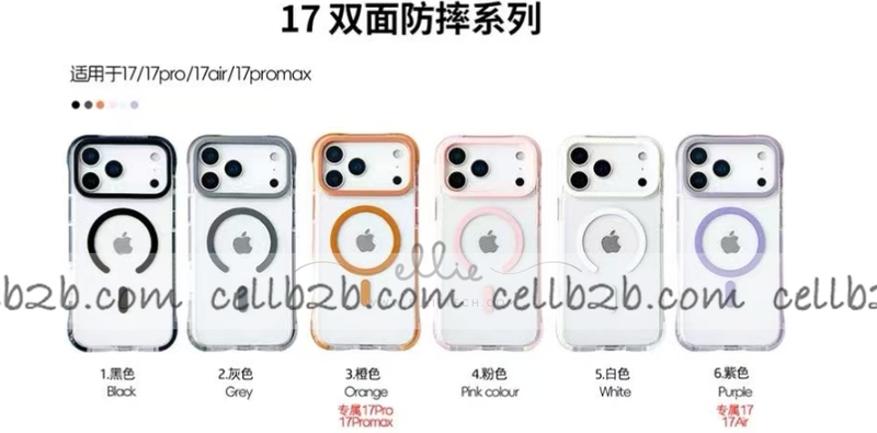Funda MagSafe Transparente Doble Cara Antigolpe para iPhone 17 Pro