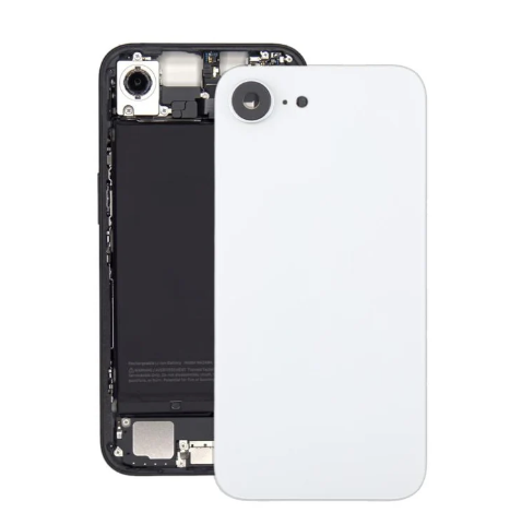 Tapa Trasera Cristal con Soporte para iPhone 16E Blanca