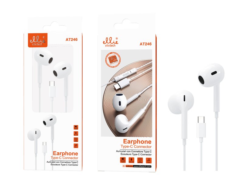 Ellietech AT246 Auriculares con Cable Tipo C