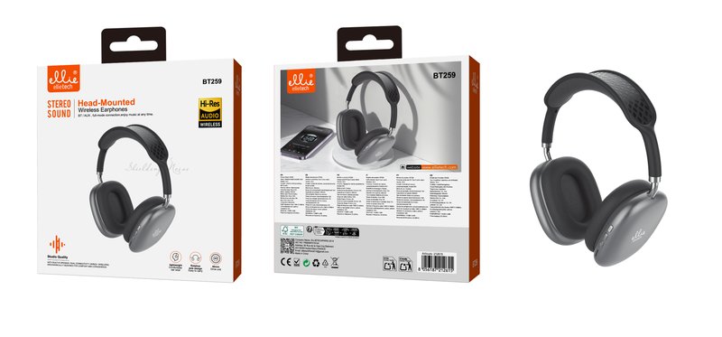 Ellietech BT259 Auriculares Cascos Inalambricos 12 horas de Reproducción