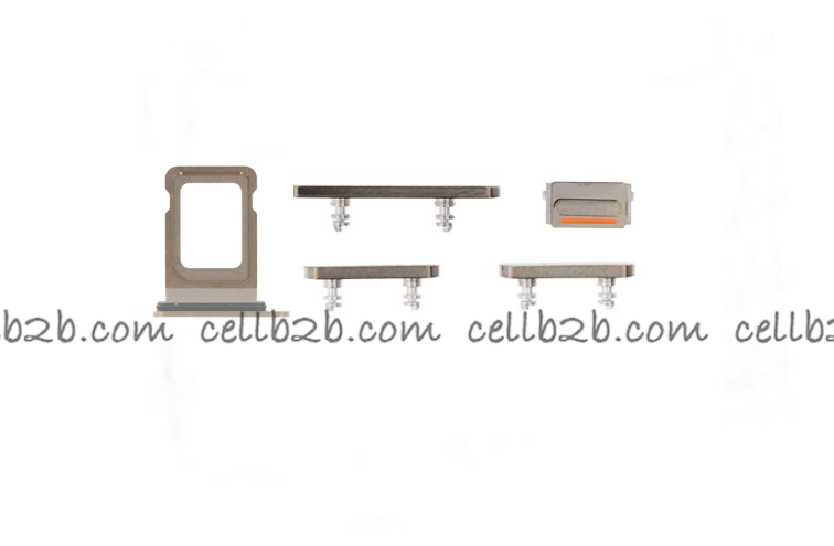 Botones Lateral con SIM para iPhone 14 Pro / 14 Pro Max Dorado
