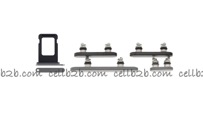 Botones Lateral con SIM para iPhone 15 Pro / 15 Pro Max Negro