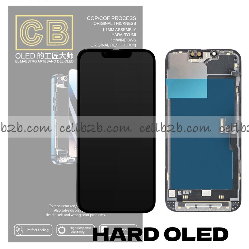 Pantalla « CB HARD OLED » iPhone 13 Pro control IC Reemplazable LCD+TACTIL Completo