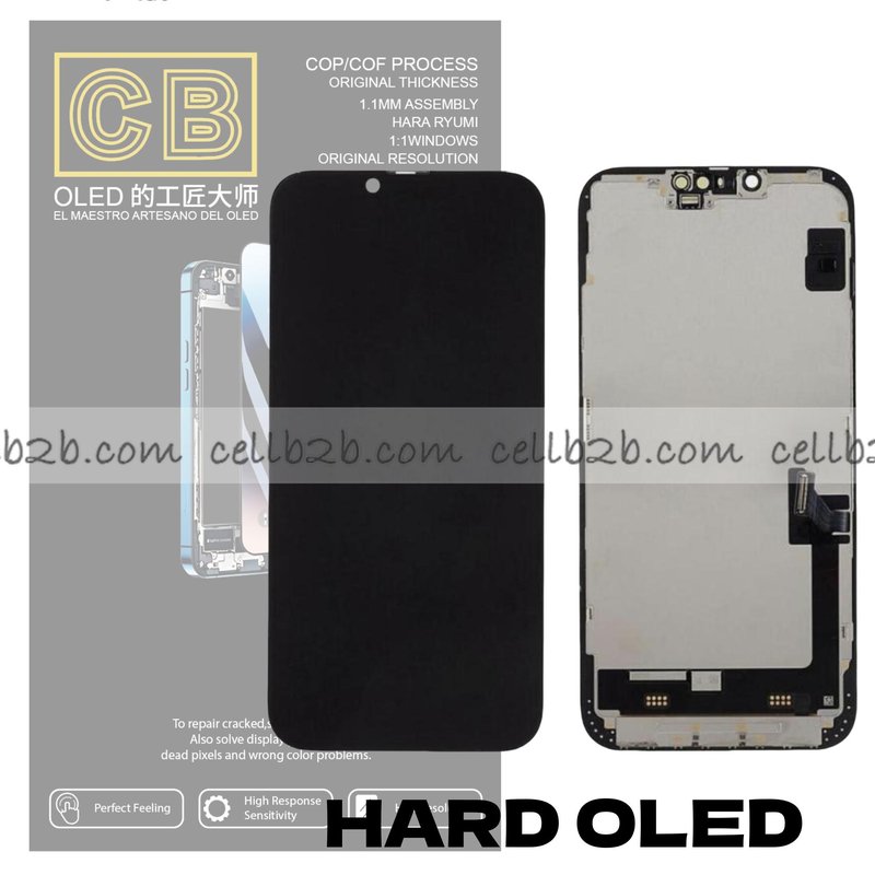 Pantalla « CB HARD OLED » iPhone 14 Plus control IC Reemplazable LCD+TACTIL Completo