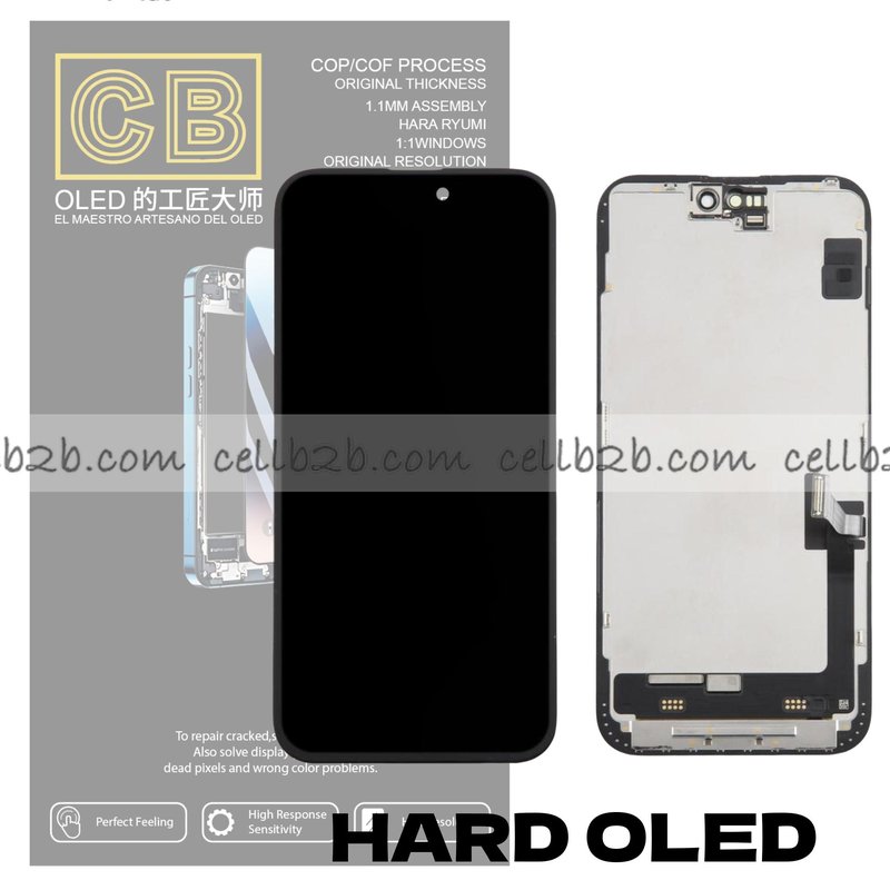 Pantalla « CB HARD OLED » iPhone 15 Plus control IC Reemplazable LCD+TACTIL Completo