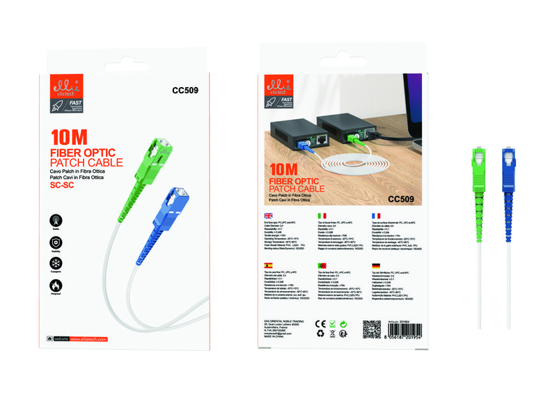 Ellietech CC509 Cable de Fibra Optica 10M