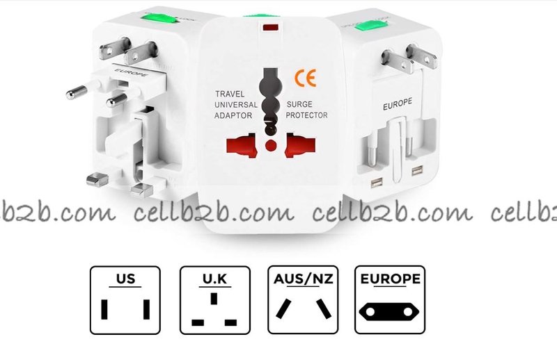 CU106 Adaptador de Viaje Internacional All-In-One 10A 110-250V