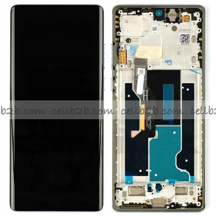 Original Nueva Pantalla Motorola Edge 50 Fusion XT2429-1 Negra con Marco Completa LCD+Táctil