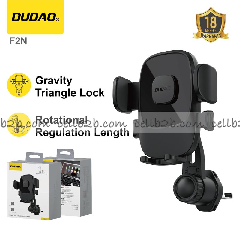 *Soporte de coche con gancho, estable y ajustable, uso con una mano – DUDAO F2N