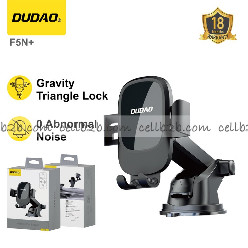 *Soporte de gravedad extensible con ventosa, bloqueo automático y ángulo libre – DUDAO F5N+