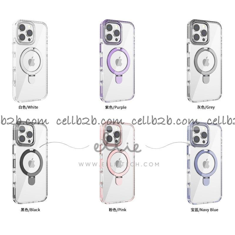 Funda Transparente Magnetica con Soporte Plegable para iPhone 16
