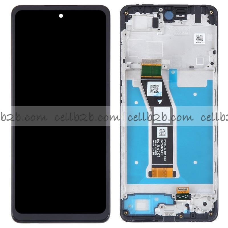 Original Pantalla Motorola Moto G04 (XT2421-2) Negra con Marco Completa LCD+Táctil