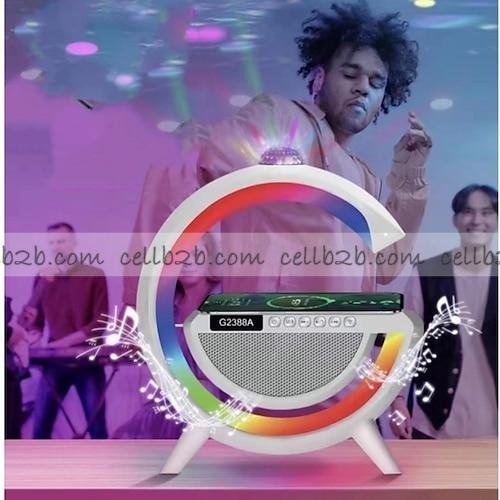 G2388A Altavoz Bluetooth con Carga Inalámbrico y Luces Discoteca