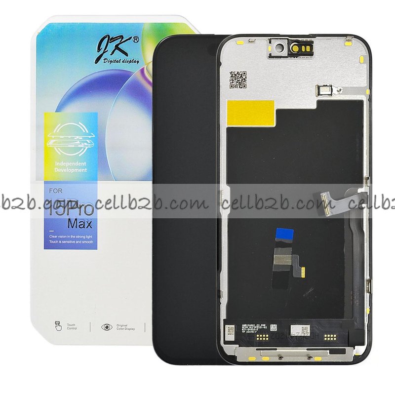 *Pantalla iPhone 15 Pro Max JK INCELL FHD LCD+Táctil Negra Completa (Control IC Reemplazable)