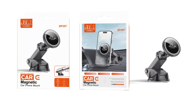 Ellietech SP357 Soporte Extensible de Coche con Magnético para Móvil