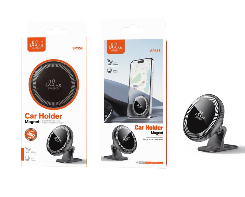Ellietech SP358 Soporte de Coche 360° Rotación con Magnético para Móvil