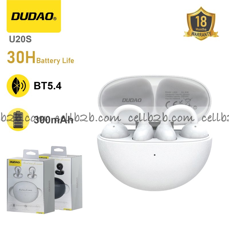 *OWS tipo clip, driver 13mm, 30h autonomía  blanco – DUDAO U20S
