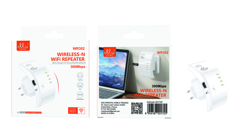 Ellietech WR302 Wireless Wifi Repeater / 300Mbps