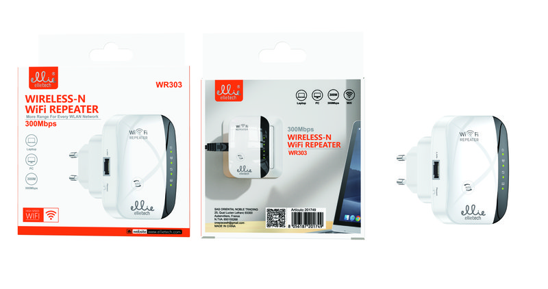 Ellietech WR303 Wireless Wifi Repeater / 300Mbps