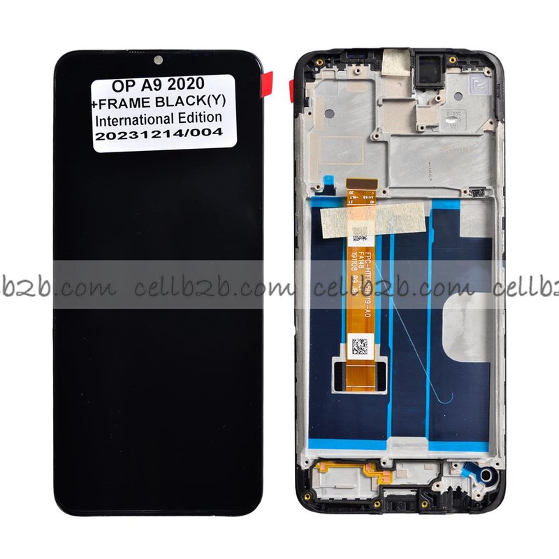 Original Pantalla OPPO A9 2020 Negra CON MARCO Completa LCD+Táctil Version Internacional