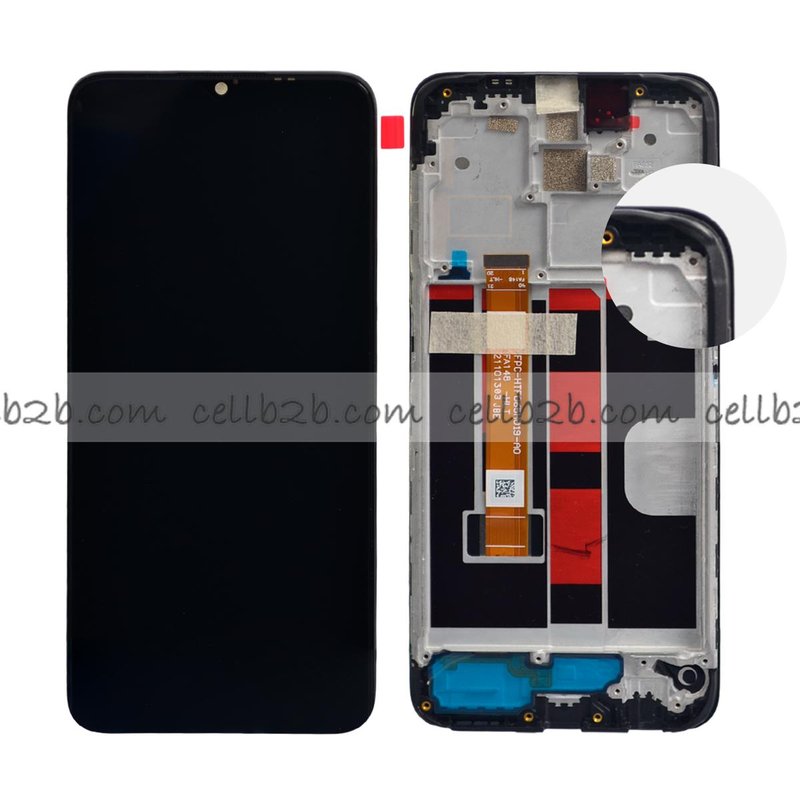 Original Pantalla OPPO A9 2020 Negra CON MARCO Completa LCD+Táctil
