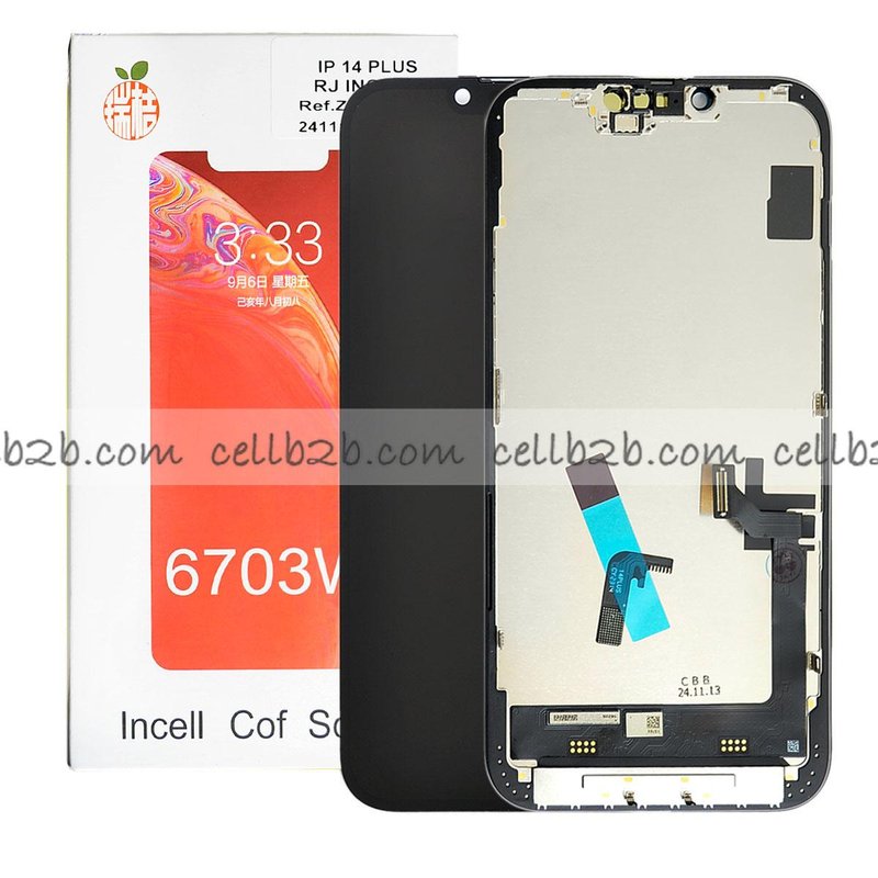 Pantalla iPhone 14 Plus RJ INCELL LCD+Táctil Negra Completa (Control IC reemplazable)