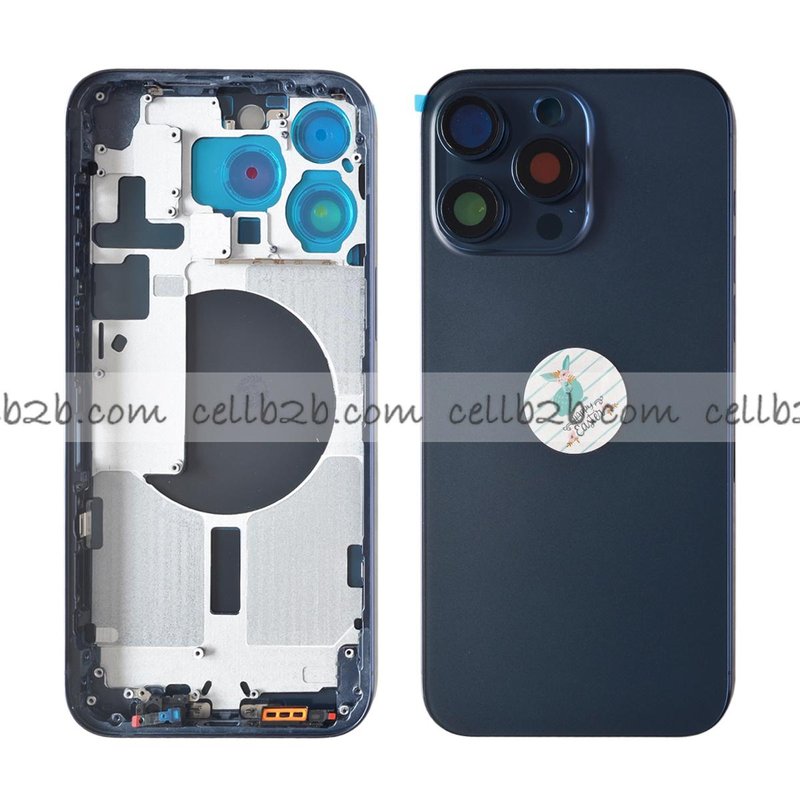 Tapa Chasis Con Bandeja iPhone 15 Pro Max Azul Sin Recambios