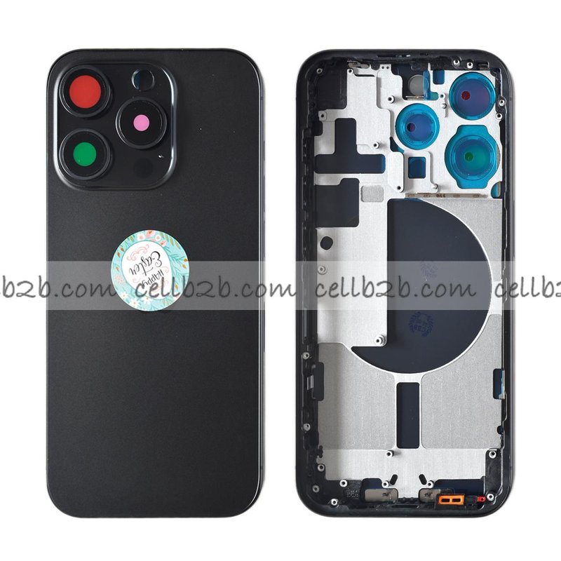 Tapa Chasis Con Bandeja iPhone 15 Pro Negro Sin Recambios