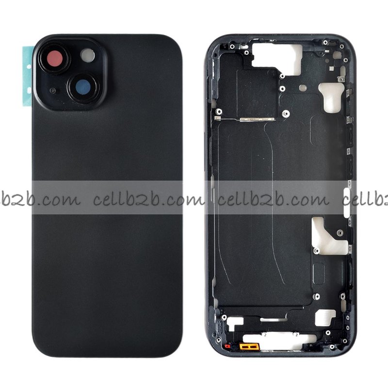 Tapa Chasis Con Bandeja iPhone 15 Negro Sin Recambios