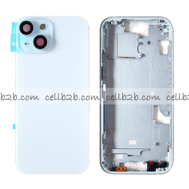 Tapa Chasis Con Bandeja iPhone 15 Azul Sin Recambios