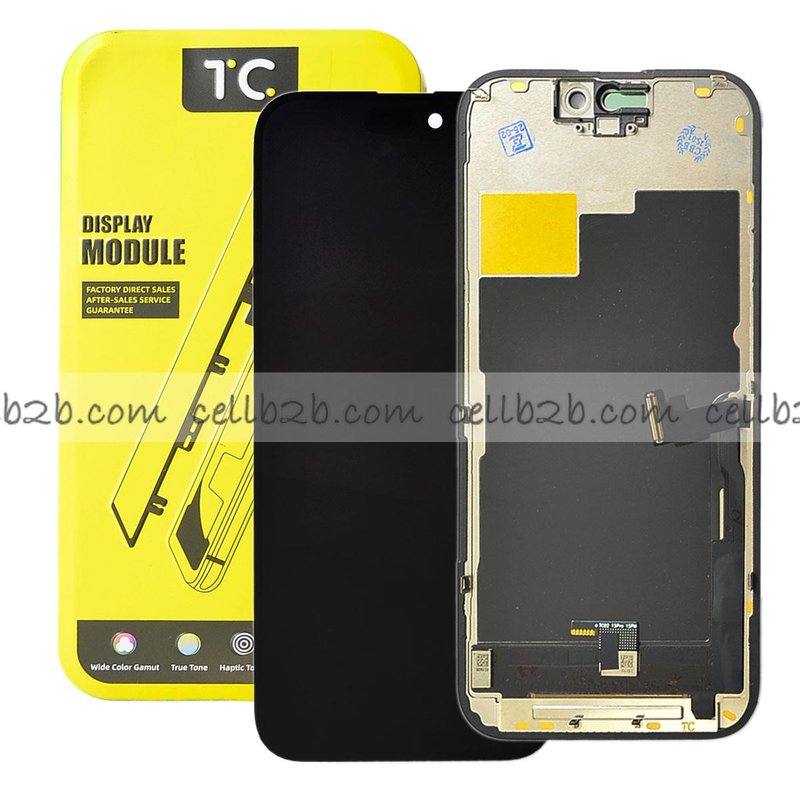 Pantalla iPhone 15 Pro TC INCELL (High Refresh Rate) LCD+Táctil Negra Completa (Control IC Reemplazable)