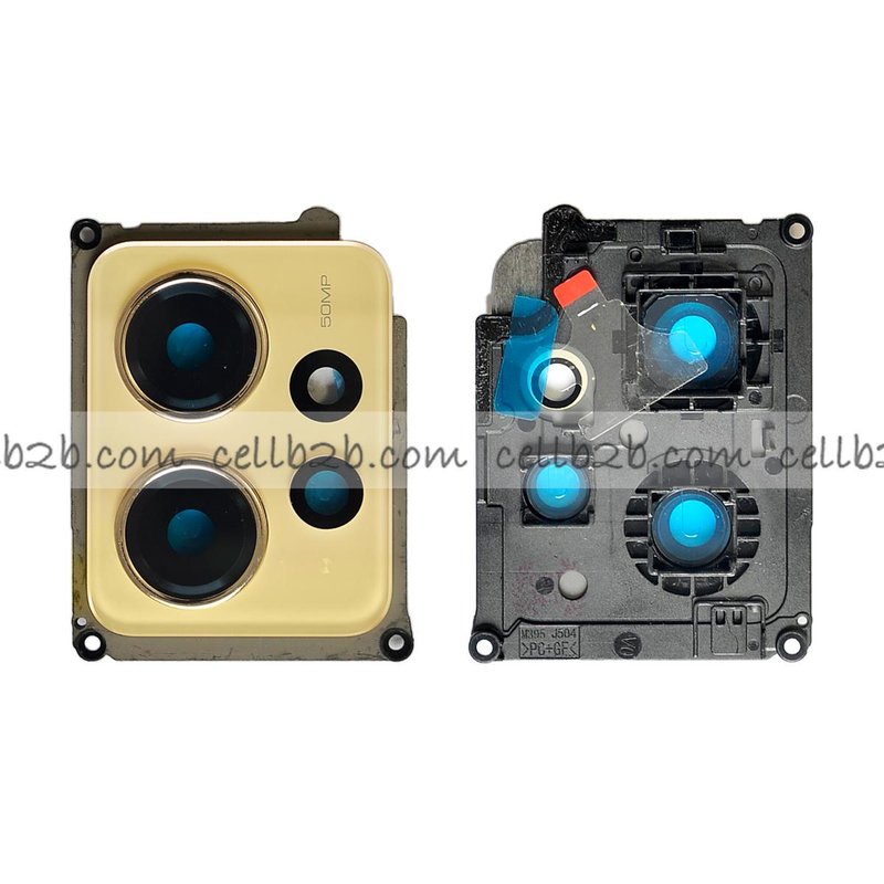 Cristal Cámara + Marco para Xiaomi Redmi Note 12 4G Dorado