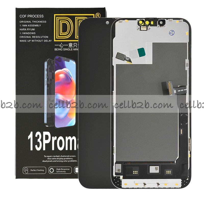 Pantalla iPhone 13 Pro Max DD OLED Dura LCD+Táctil Negra Completa (Control IC Reemplazable)