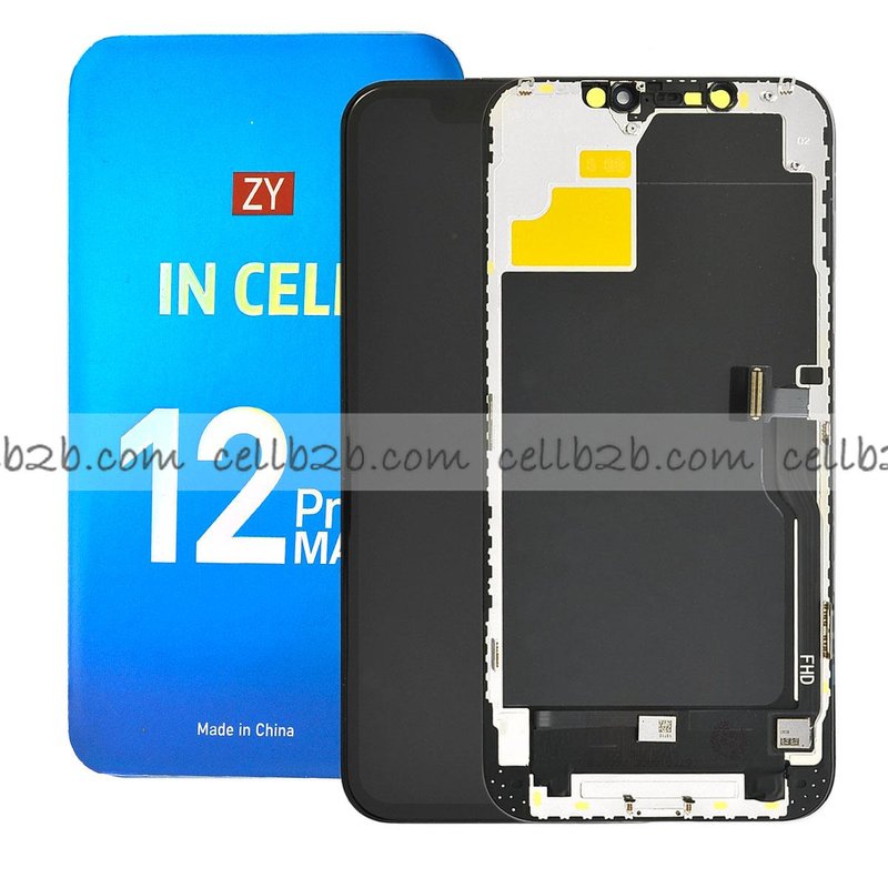 Pantalla iPhone 12 Pro Max ZY FHD-COF 1080p INCELL LCD+Táctil Negra Completa (Control IC Reemplazable)