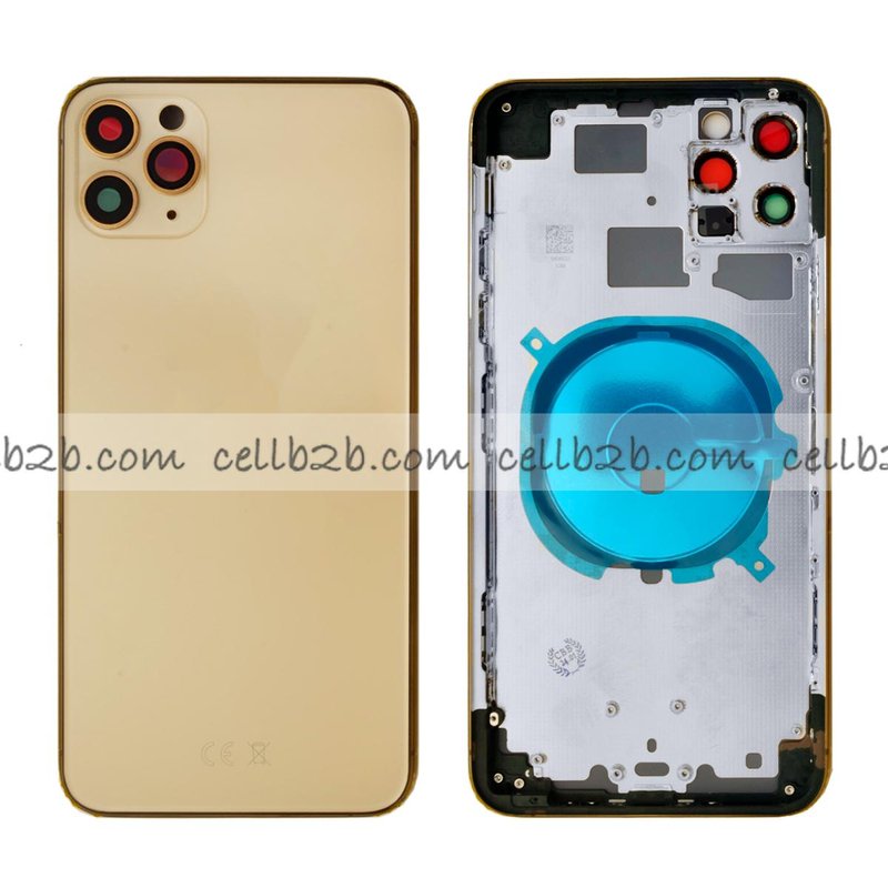 Tapa Chasis Con Bandeja iPhone 11 Pro Max Dorado Sin Recambios