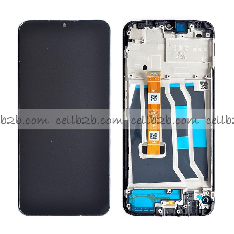 Original Desmontaje Pantalla Realme C21Y Negra CON MARCO Completa LCD+Táctil